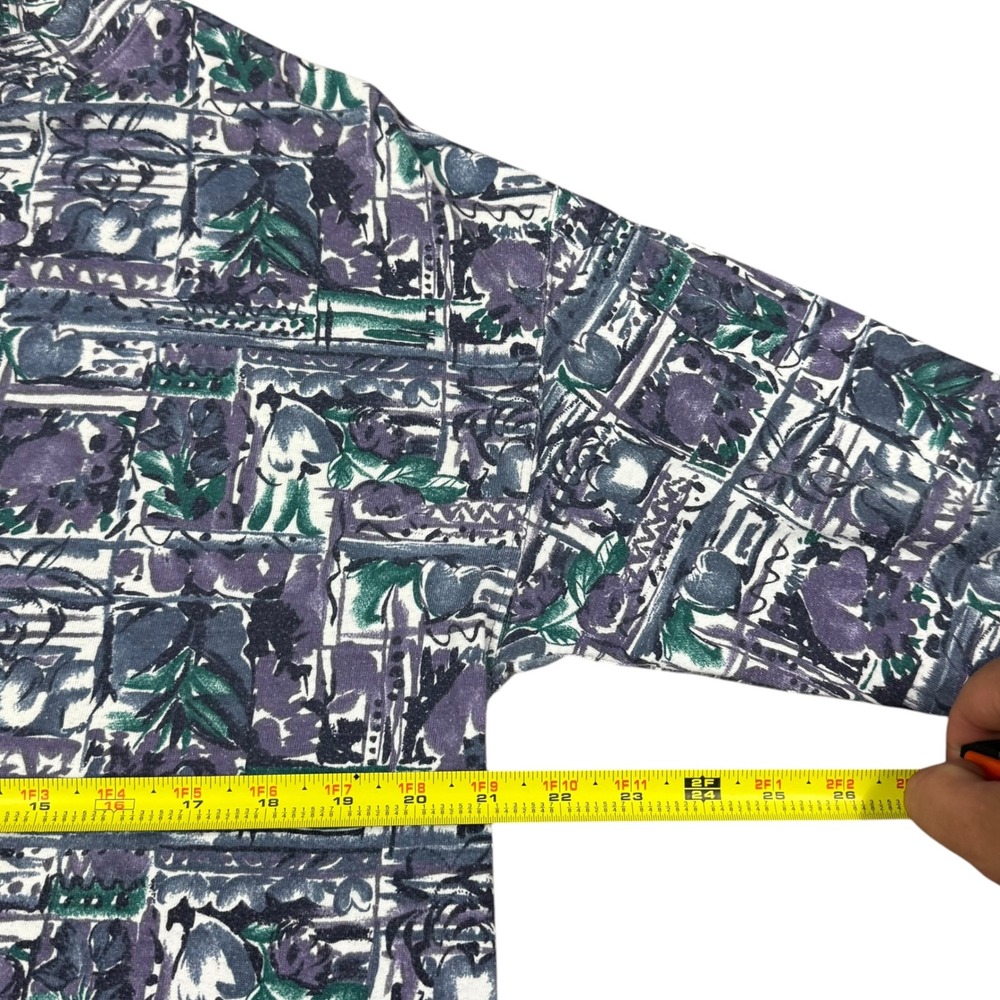 Vintage 90s Maggie Lawrence Sports Floral AOP Long Sleeve Shirt Women's 14/16W - Picture 5 of 7